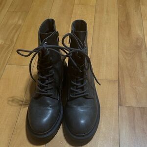Style & Co. Charcoal Lace-Up Ankle Boots NWOT
